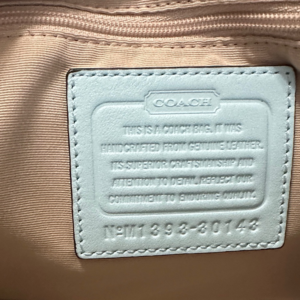 Coach Mint Green Leather small Satchel - Picture 8 of 12